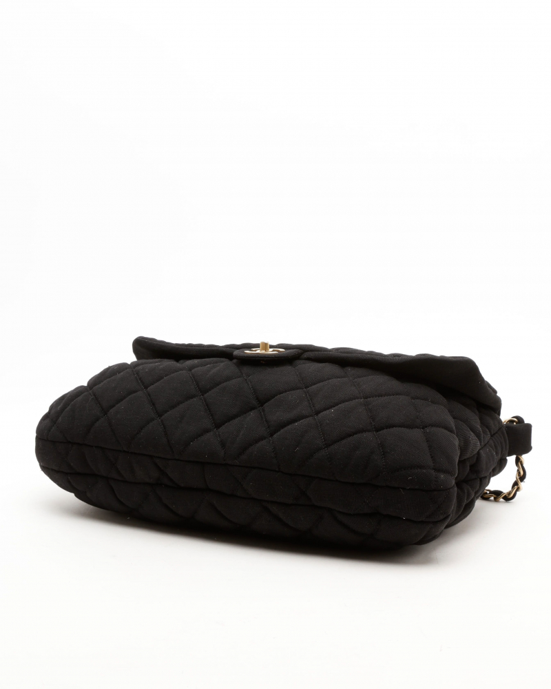 Chanel Large CC Chain Jersey Flap Bag