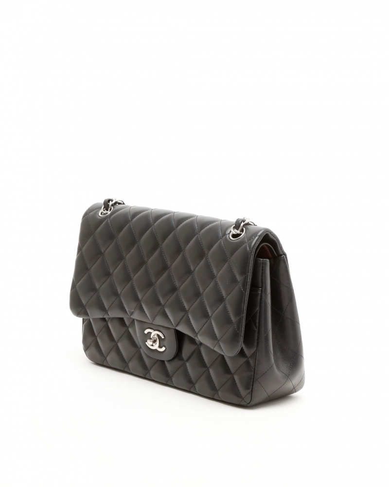 Chanel Lambskin Quilted Jumbo Double Flap Bag