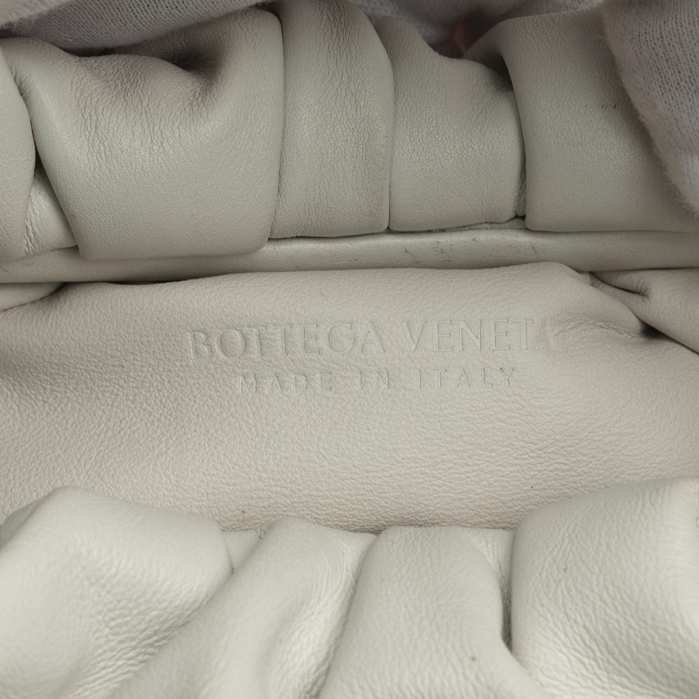 Bottega Veneta B Bottega Veneta White Lambskin Leather Leather Lambskin The Shoulder Pouch Italy