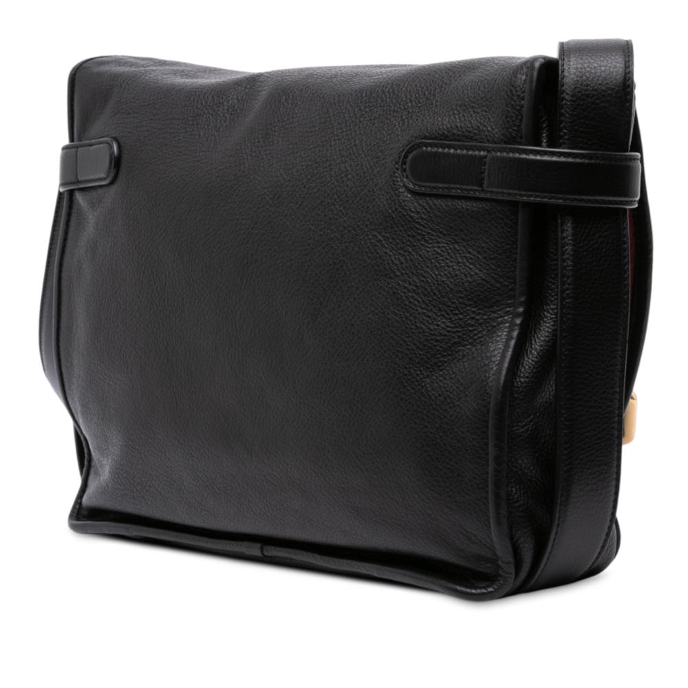 Loewe B LOEWE Black Calf Leather Large Heritage Crossbody Spain