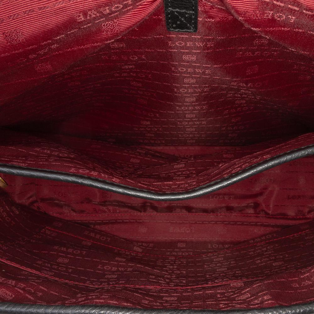 Loewe B LOEWE Black Calf Leather Large Heritage Crossbody Spain