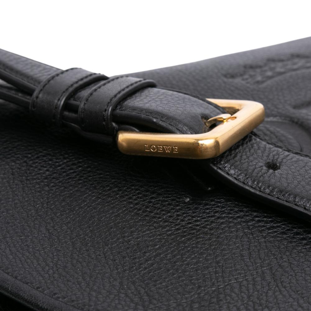 Loewe B LOEWE Black Calf Leather Large Heritage Crossbody Spain