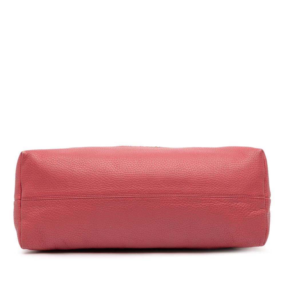 Burberry B Burberry Red Calf Leather Grained Baynard Tote Romania