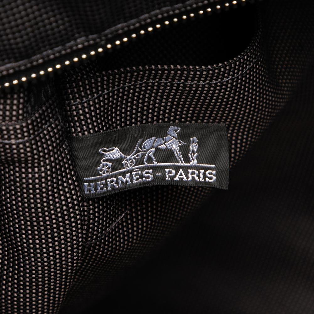 Hermès B Hermès Gray Canvas Fabric Herline GM France