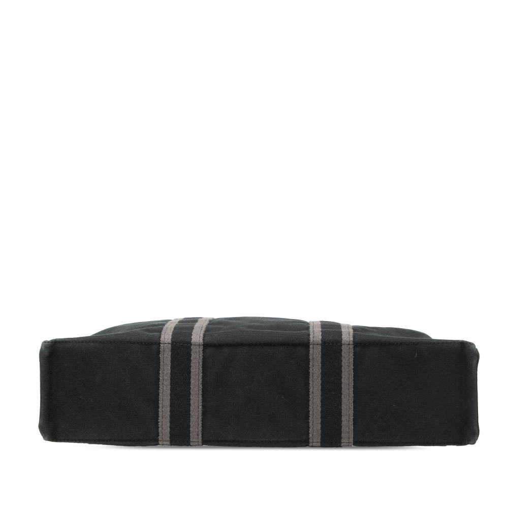 Hermès B Hermès Gray Charcoal Canvas Fabric Fourre Tout MM France