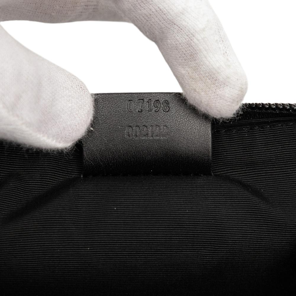 Gucci B Gucci Gray Dark Gray Denim Fabric GG Boat Italy