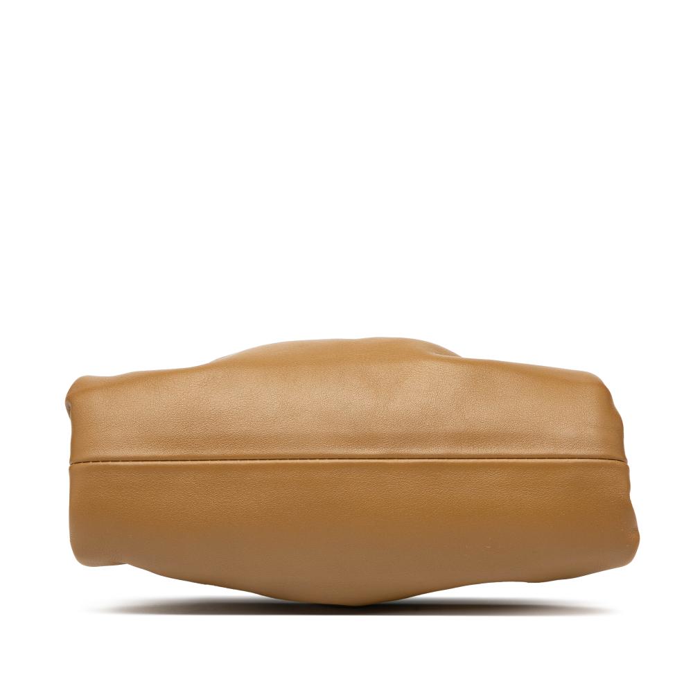 Bottega Veneta AB Bottega Veneta Brown Lambskin Leather Leather Lambskin The Mini Pouch Crossbody Italy