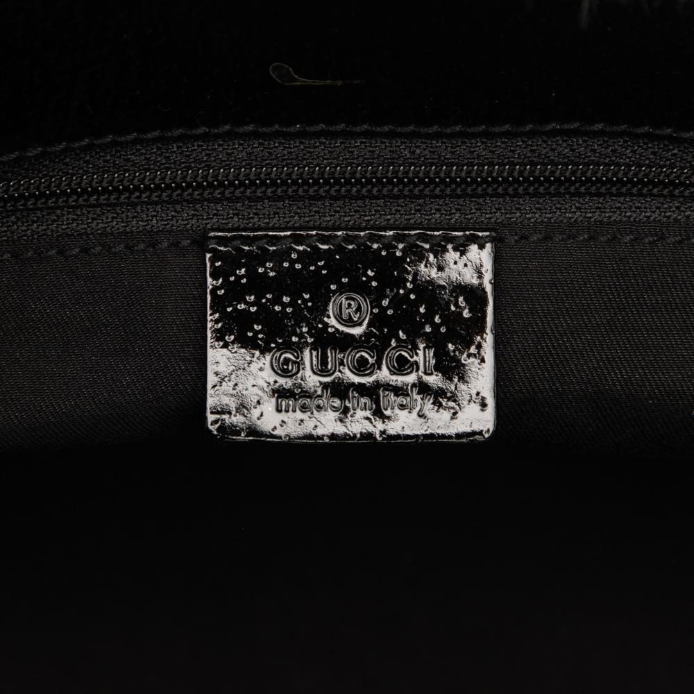 Gucci AB Gucci Black Canvas Fabric GG Eclipse Handbag Italy