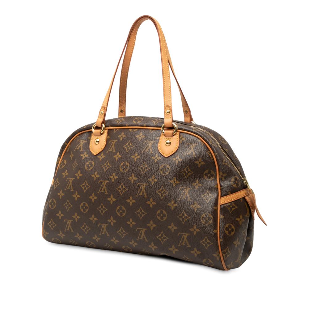 Louis Vuitton B Louis Vuitton Brown Monogram Canvas Fabric Monogram Montorgueil GM France