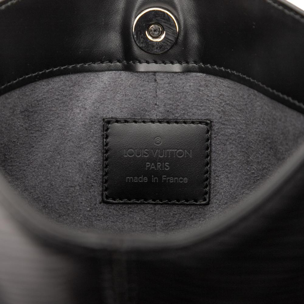 Louis Vuitton AB Louis Vuitton Black Epi Leather Leather Epi Demi Lune Pochette France
