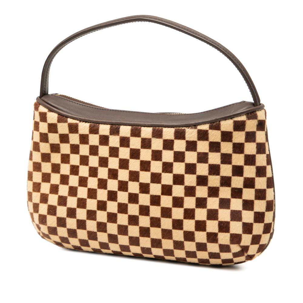 Louis Vuitton B Louis Vuitton Brown Pony Hair Natural Material Damier Sauvage Tigre Italy