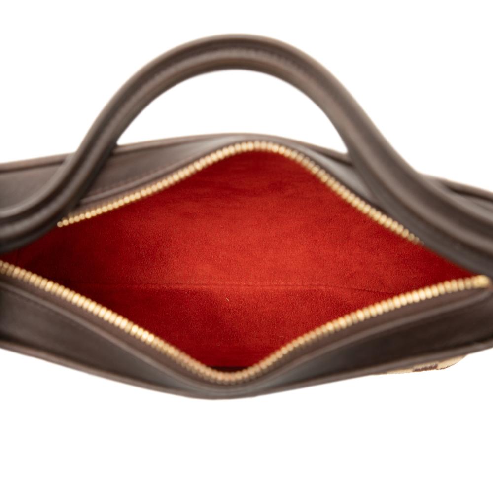 Louis Vuitton B Louis Vuitton Brown Pony Hair Natural Material Damier Sauvage Tigre Italy