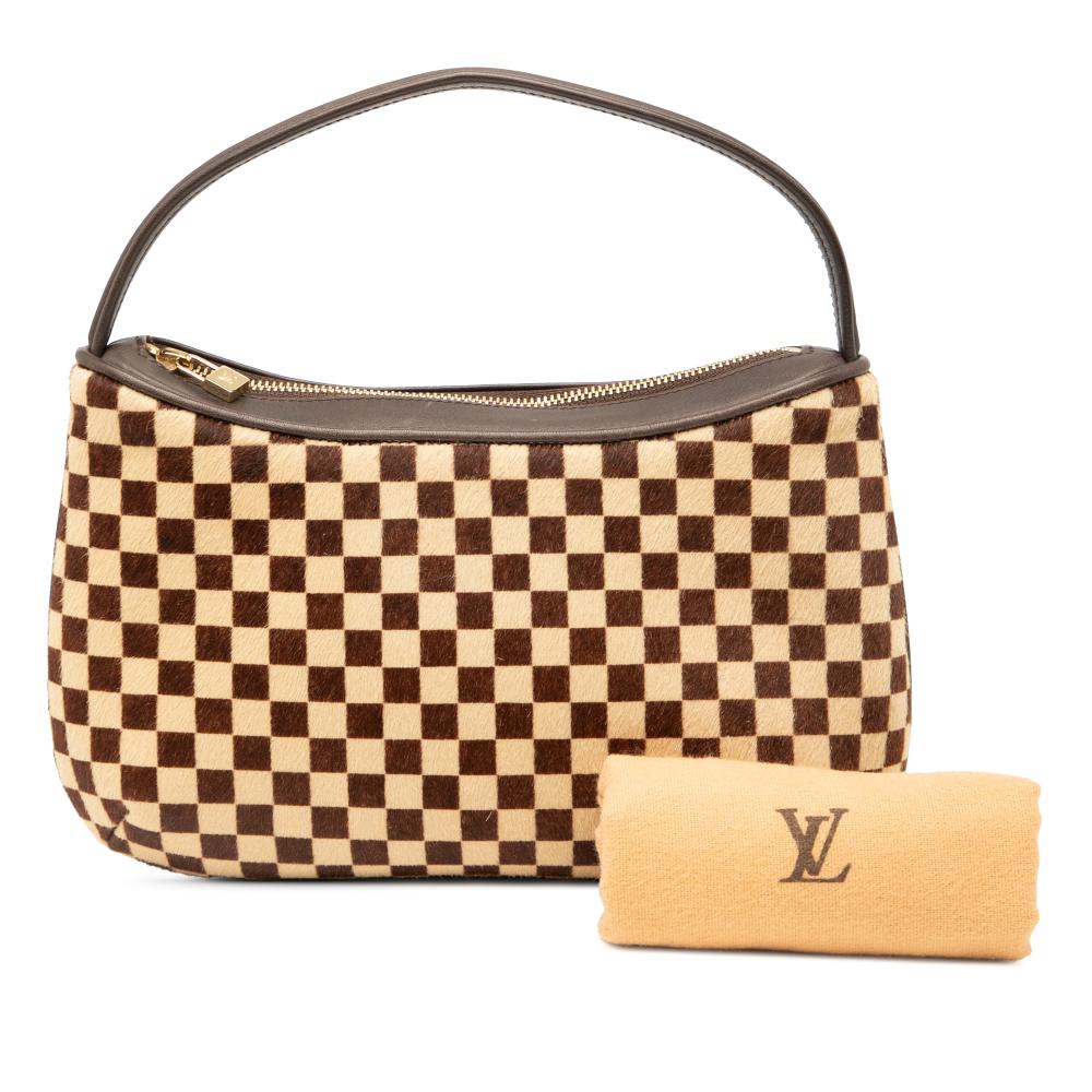 Louis Vuitton B Louis Vuitton Brown Pony Hair Natural Material Damier Sauvage Tigre Italy