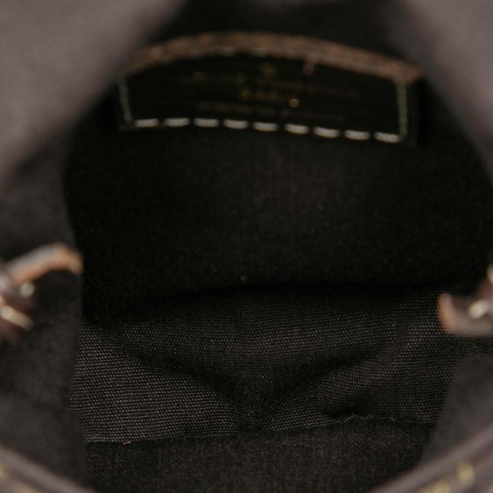 Louis Vuitton AB Louis Vuitton Brown Canvas Fabric Monogram Mini Lin Pochette Cancun France