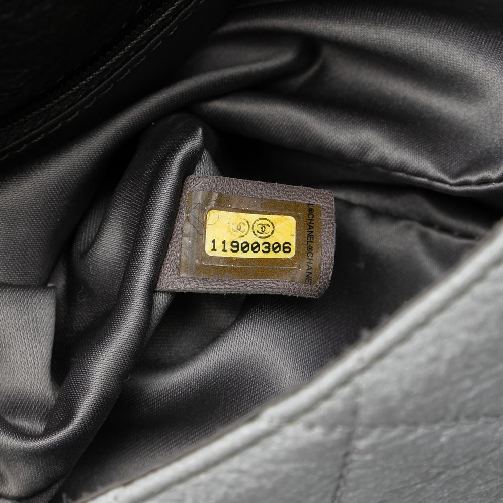 Chanel B Chanel Gray PVC Plastic Small CC Quilted Vinyl Melrose Degrade Flap Italy