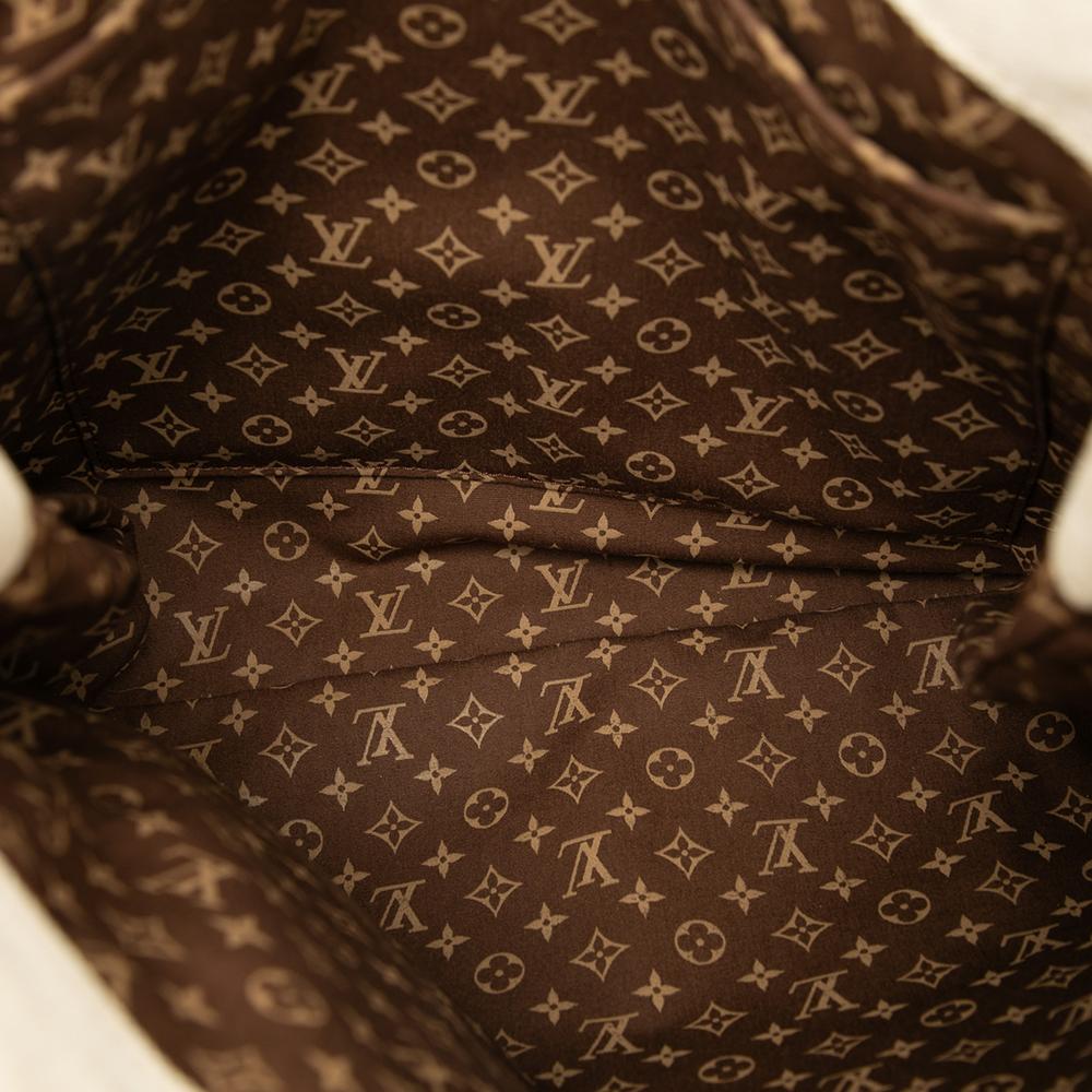 Louis Vuitton B Louis Vuitton Brown Beige Canvas Fabric Cruise Line Globe Shopper Tote MM France