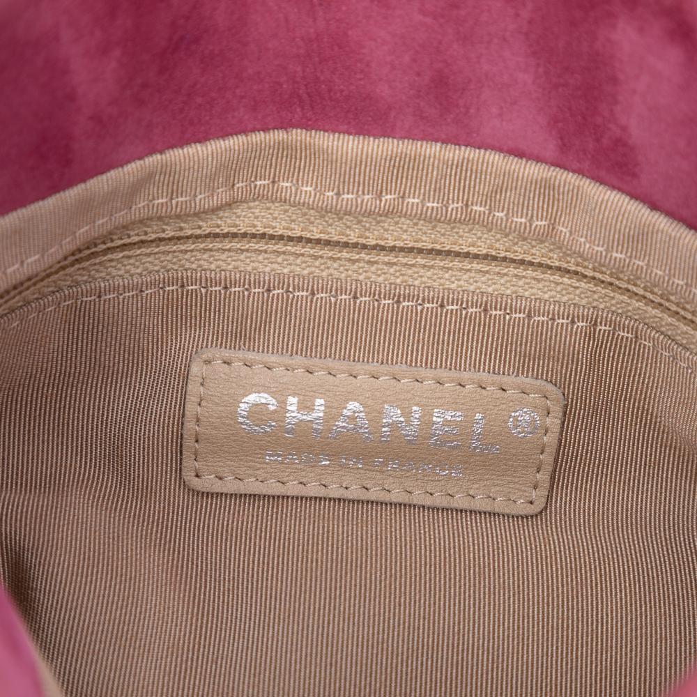 Chanel B Chanel Pink Calf Leather Mini Quilted Nubuck Trianon Messenger Flap France