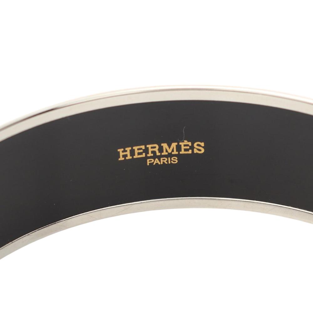 Hermès AB Hermès Brown Enamel Other Wide Belt Motif Bangle GM France