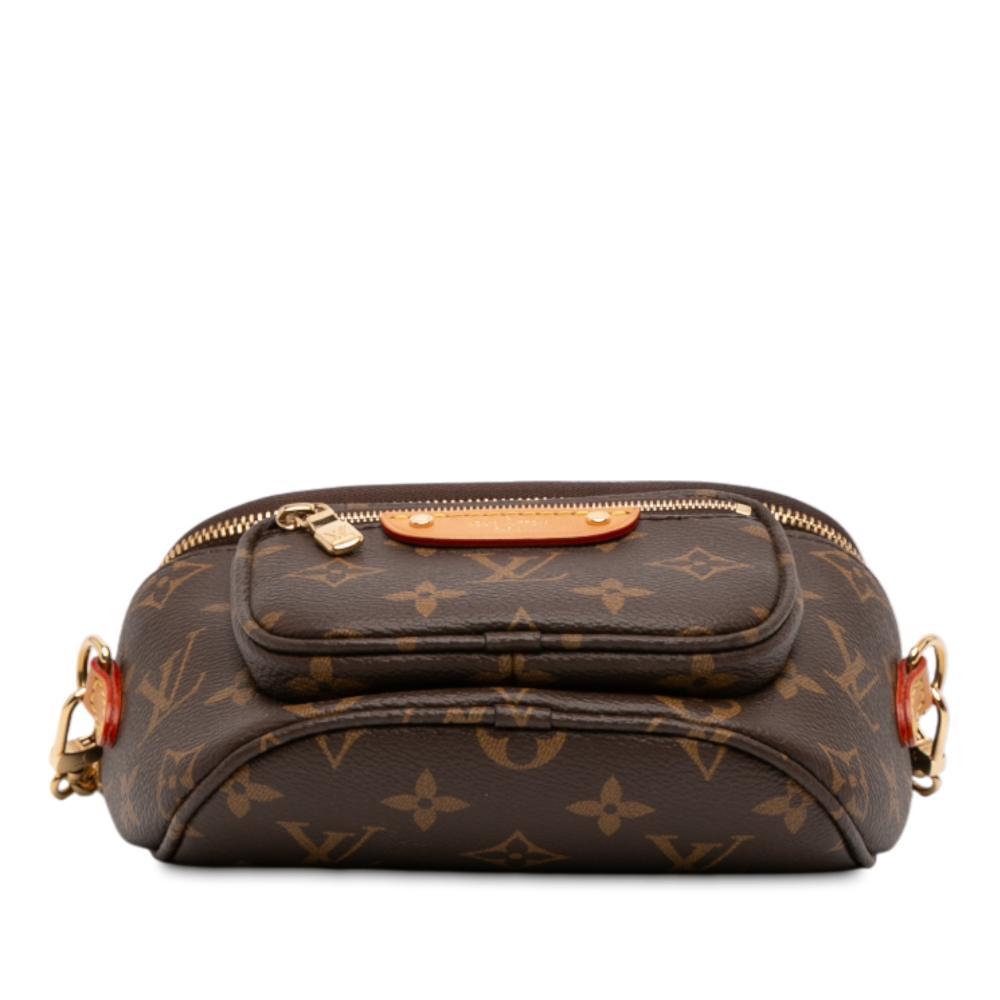 Louis Vuitton AB Louis Vuitton Brown Monogram Canvas Fabric Monogram Mini Bumbag Italy