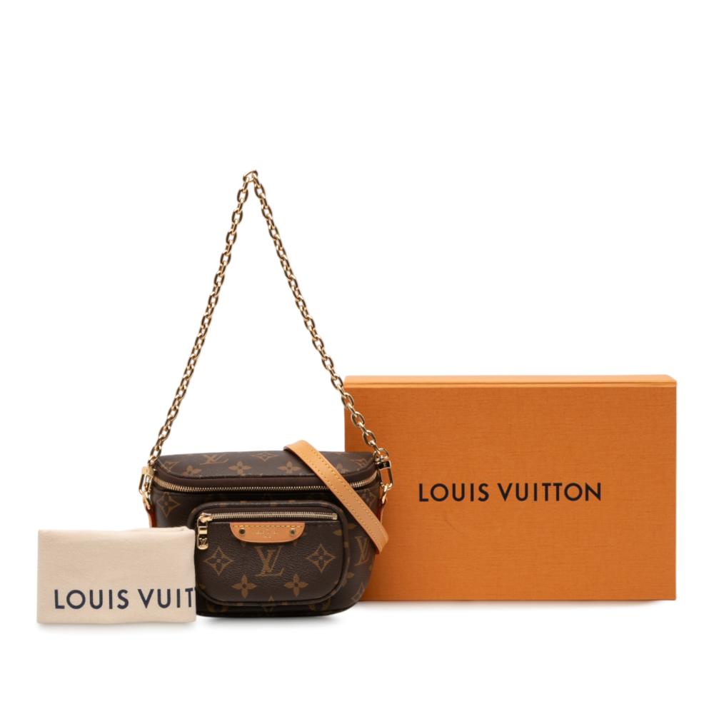Louis Vuitton AB Louis Vuitton Brown Monogram Canvas Fabric Monogram Mini Bumbag Italy