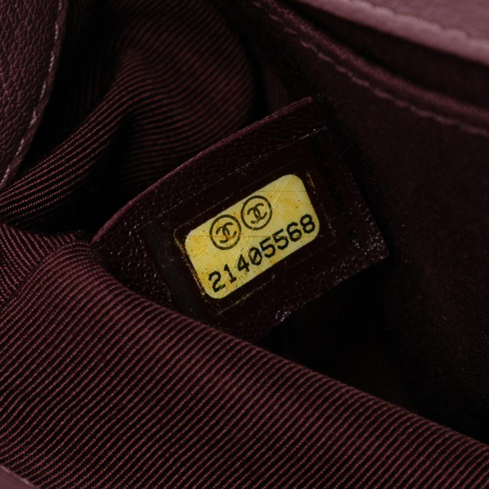 Chanel AB Chanel Pink Lily Goatskin Leather Small Quilted and Patent Duo Boy Flap Italy