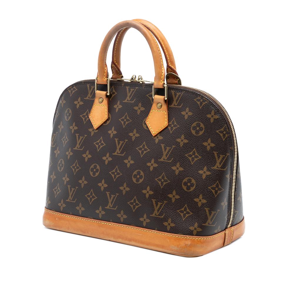 Louis Vuitton B Louis Vuitton Brown Monogram Canvas Fabric Monogram Alma PM France