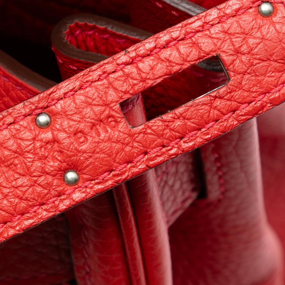 Hermès AB Hermès Red Calf Leather Togo Kelly II Retourne 35 France