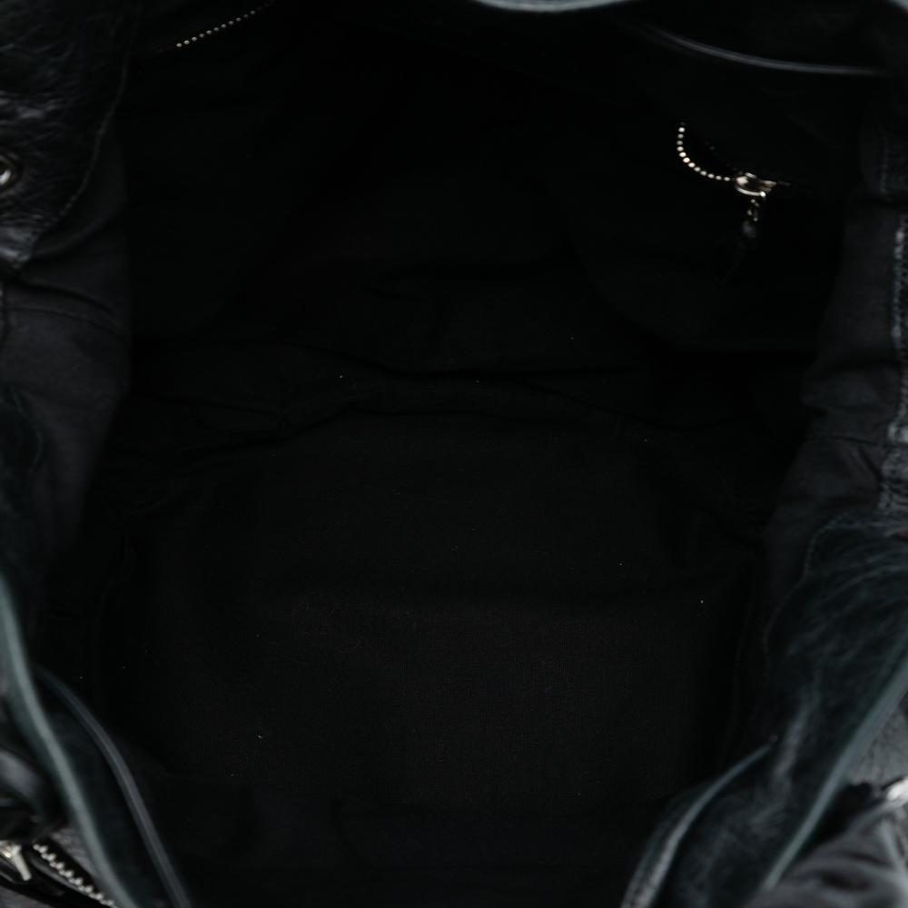 Balenciaga AB Balenciaga Black Lambskin Leather Leather Lambskin Motocross Giant 21 Pompon Bag Italy