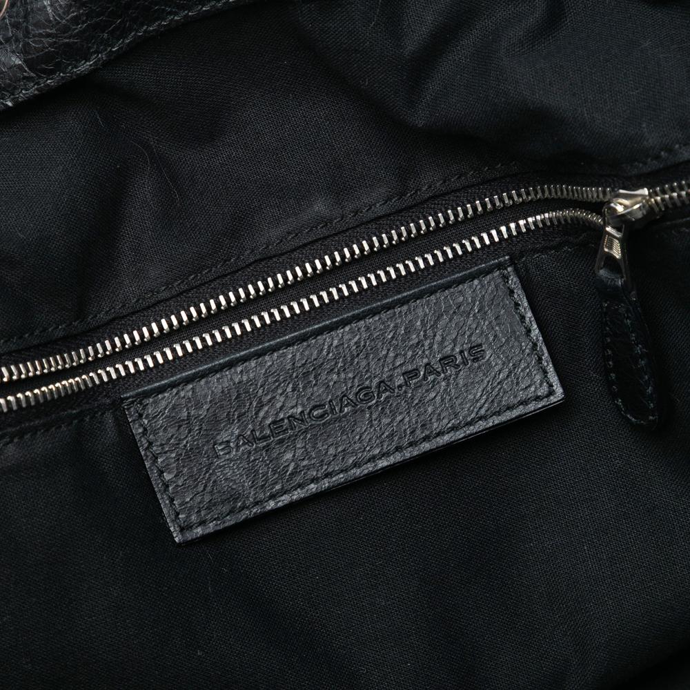 Balenciaga AB Balenciaga Black Lambskin Leather Leather Lambskin Motocross Giant 21 Pompon Bag Italy