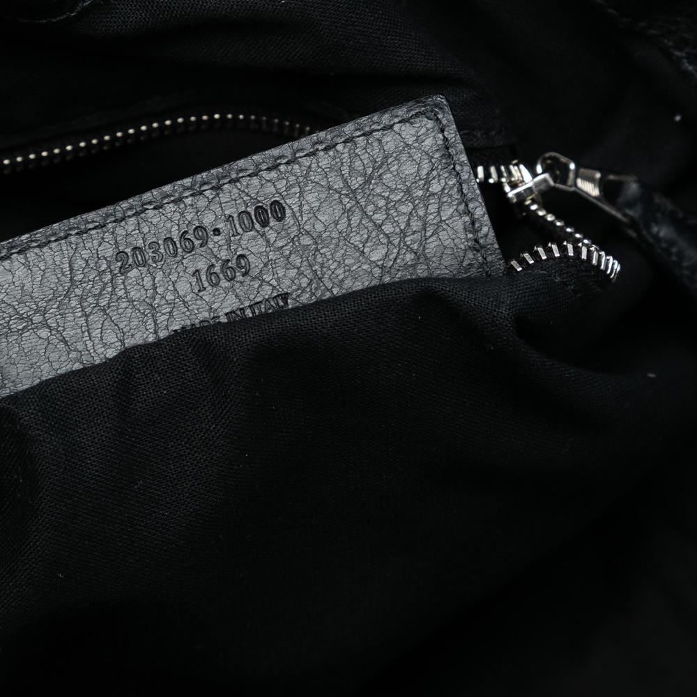 Balenciaga AB Balenciaga Black Lambskin Leather Leather Lambskin Motocross Giant 21 Pompon Bag Italy