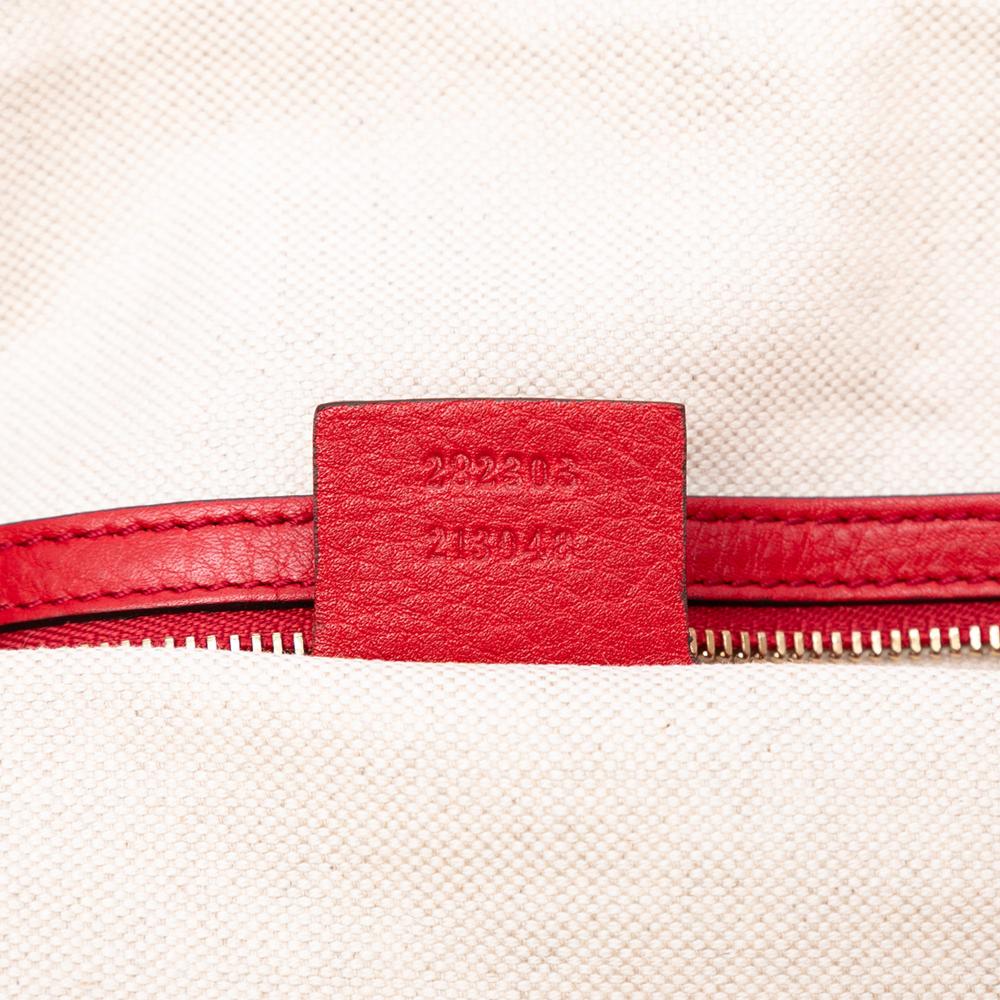 Gucci B Gucci Red Calf Leather Large Soho Working Tote Italy