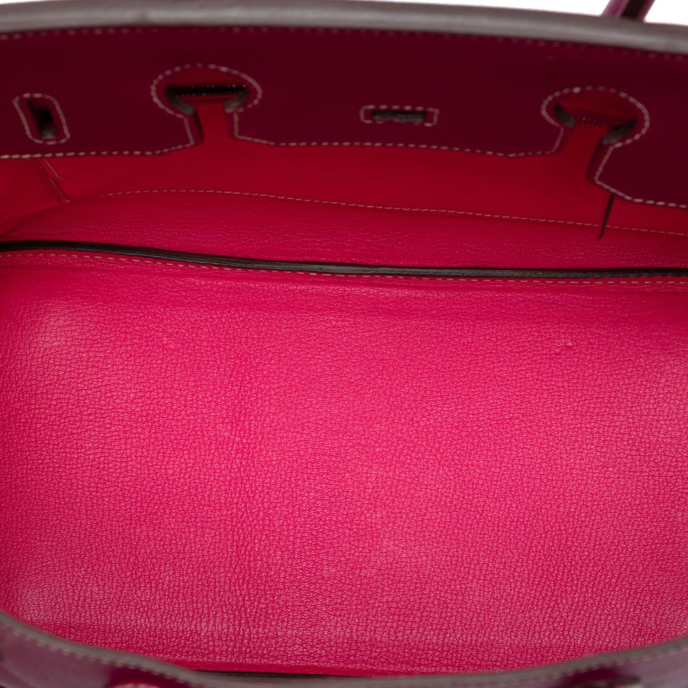 Hermès AB Hermès Pink Dark Pink Calf Leather Epsom Candy Verso Birkin Retourne 35 France