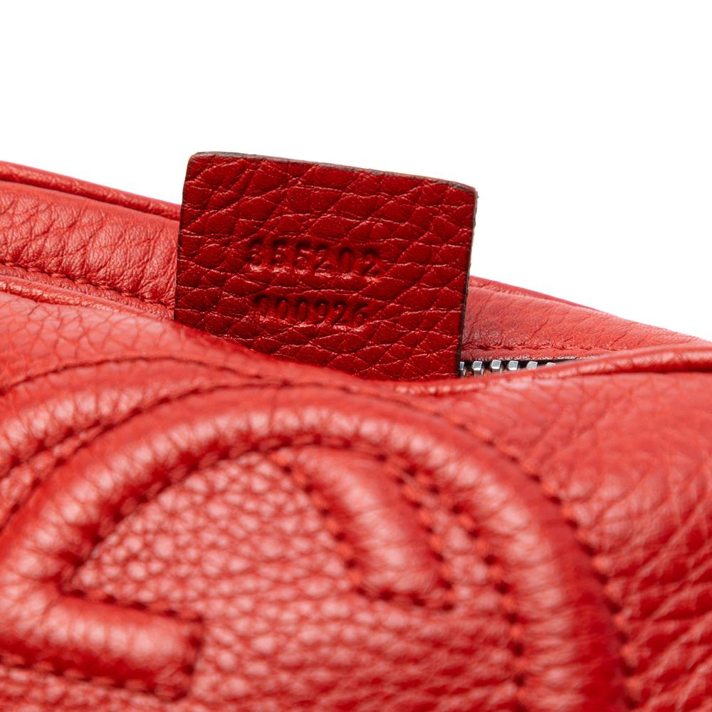 Gucci AB Gucci Red Calf Leather Kids Mini Soho Disco Crossbody Italy