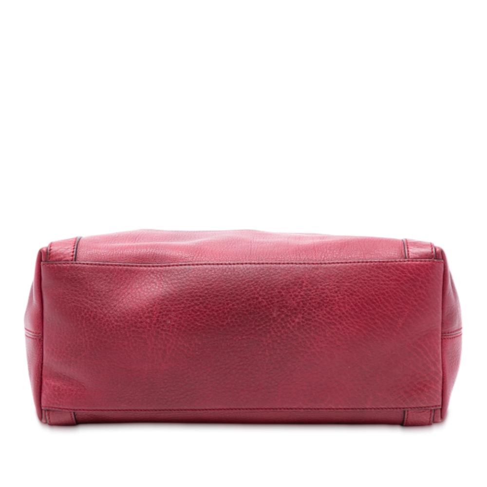 Gucci B Gucci Red Calf Leather Medium Miss GG Satchel Italy