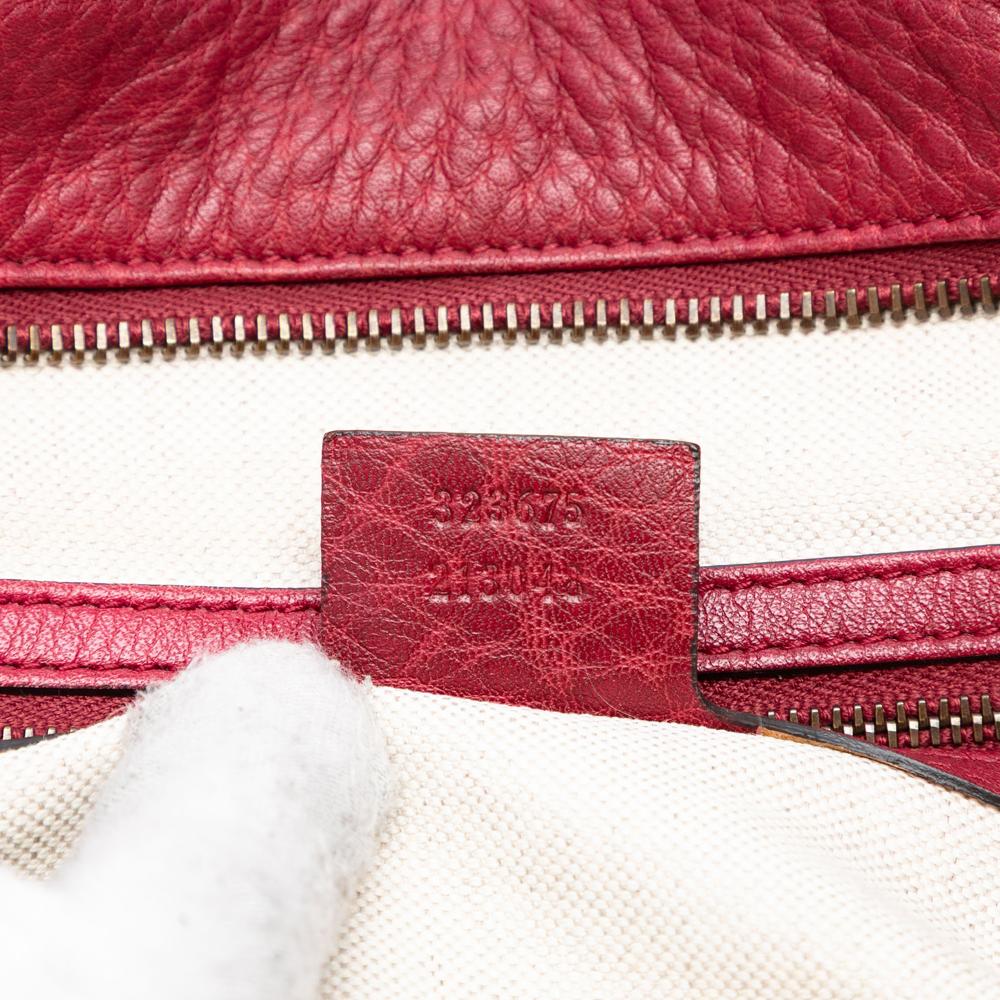 Gucci B Gucci Red Calf Leather Medium Miss GG Satchel Italy