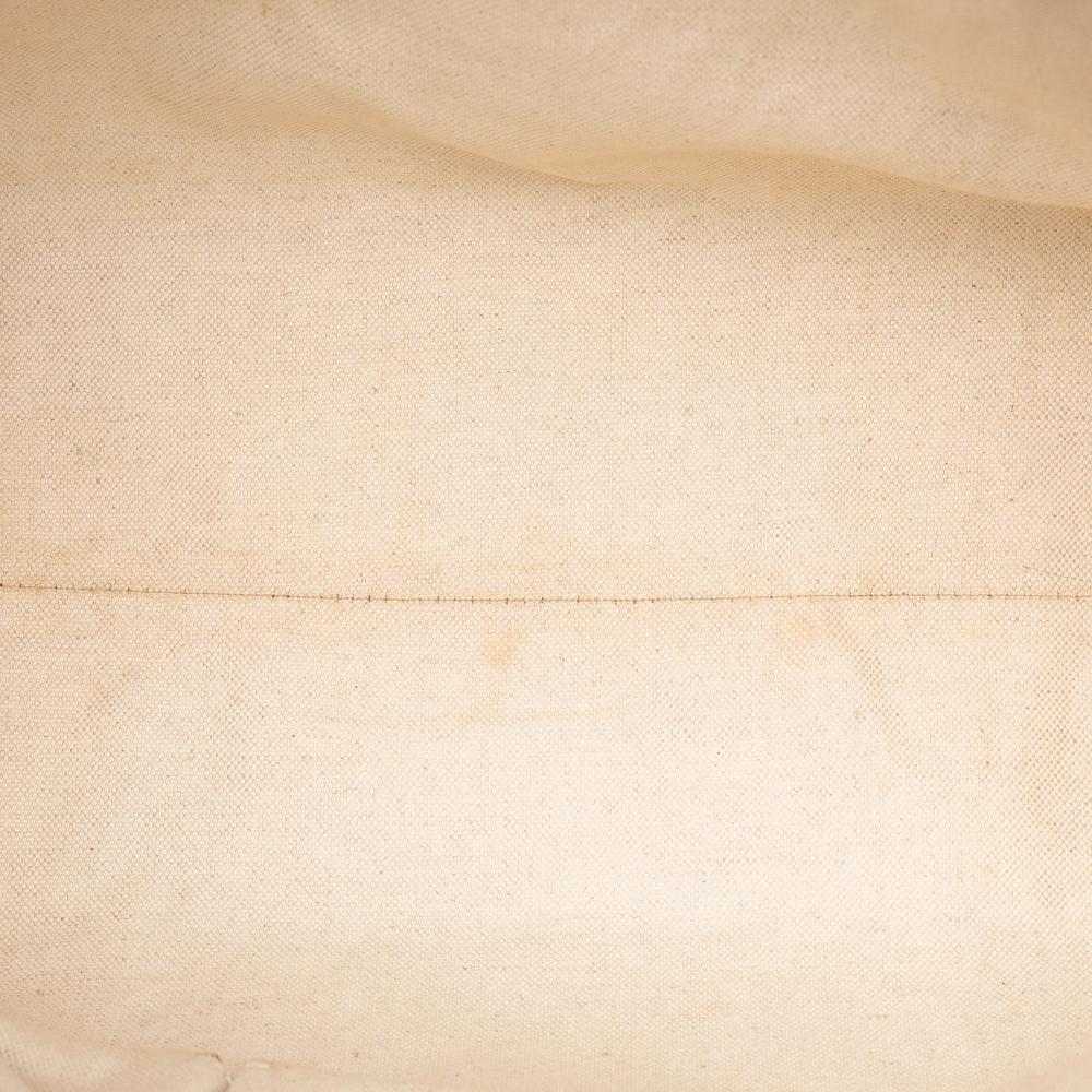 Gucci AB Gucci Brown Beige with Red Coated Canvas Fabric GG Supreme Nice Tote Italy