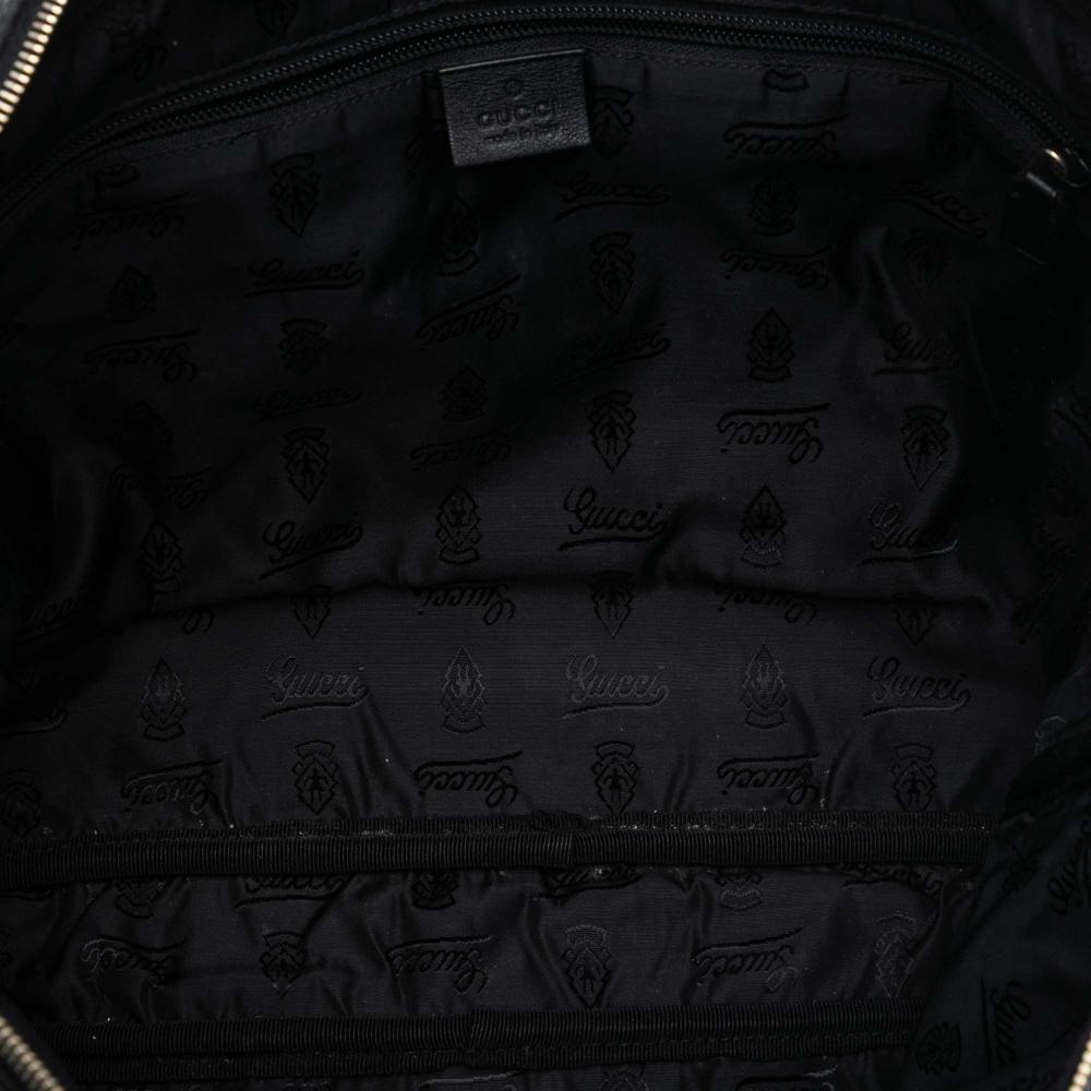 Gucci B Gucci Black Calf Leather Guccissima Business Bag Italy