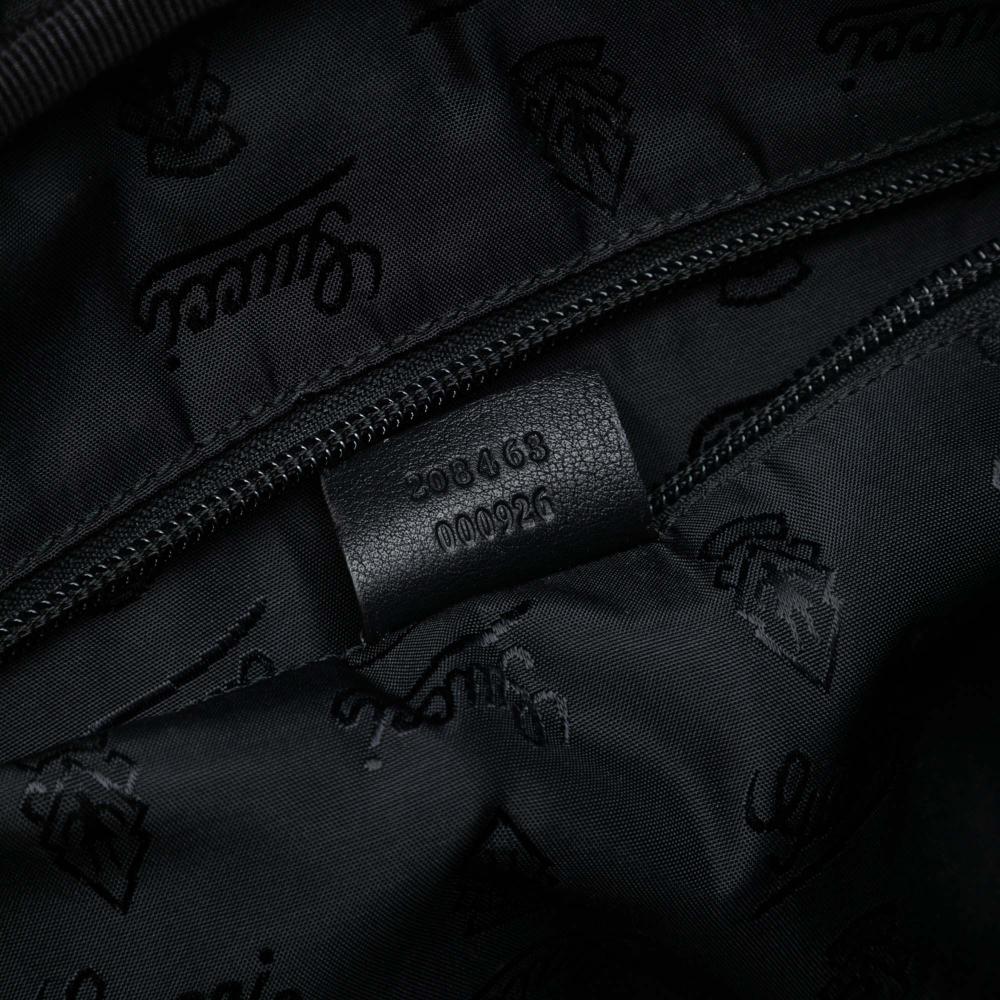 Gucci B Gucci Black Calf Leather Guccissima Business Bag Italy