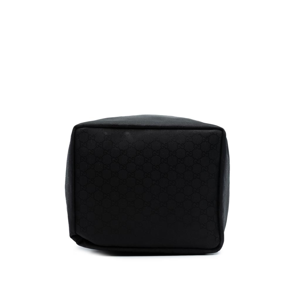 Gucci AB Gucci Black Canvas Fabric XL GG Backpack Italy