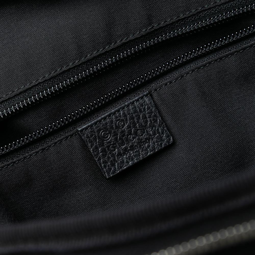 Gucci AB Gucci Black Canvas Fabric XL GG Backpack Italy