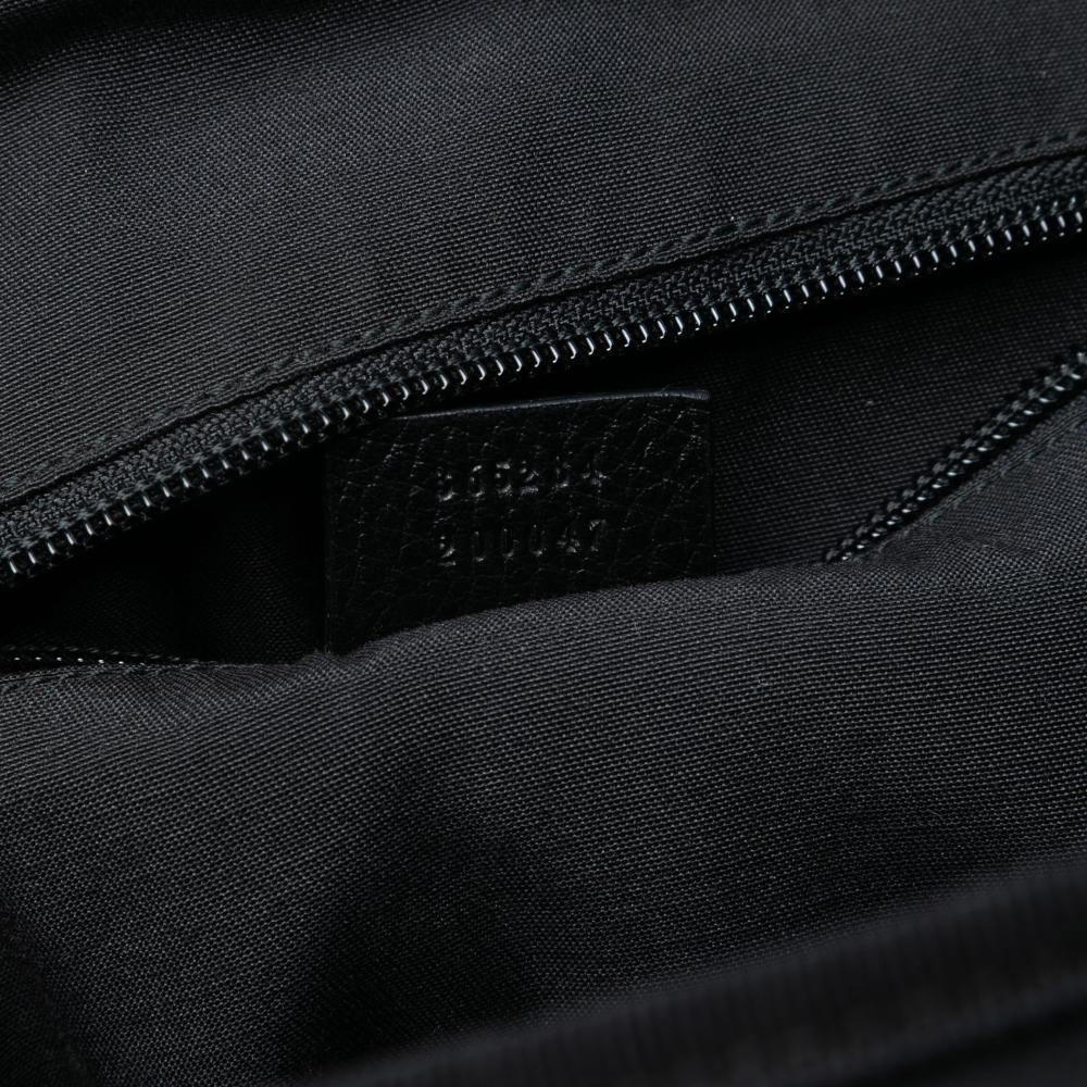 Gucci AB Gucci Black Canvas Fabric XL GG Backpack Italy