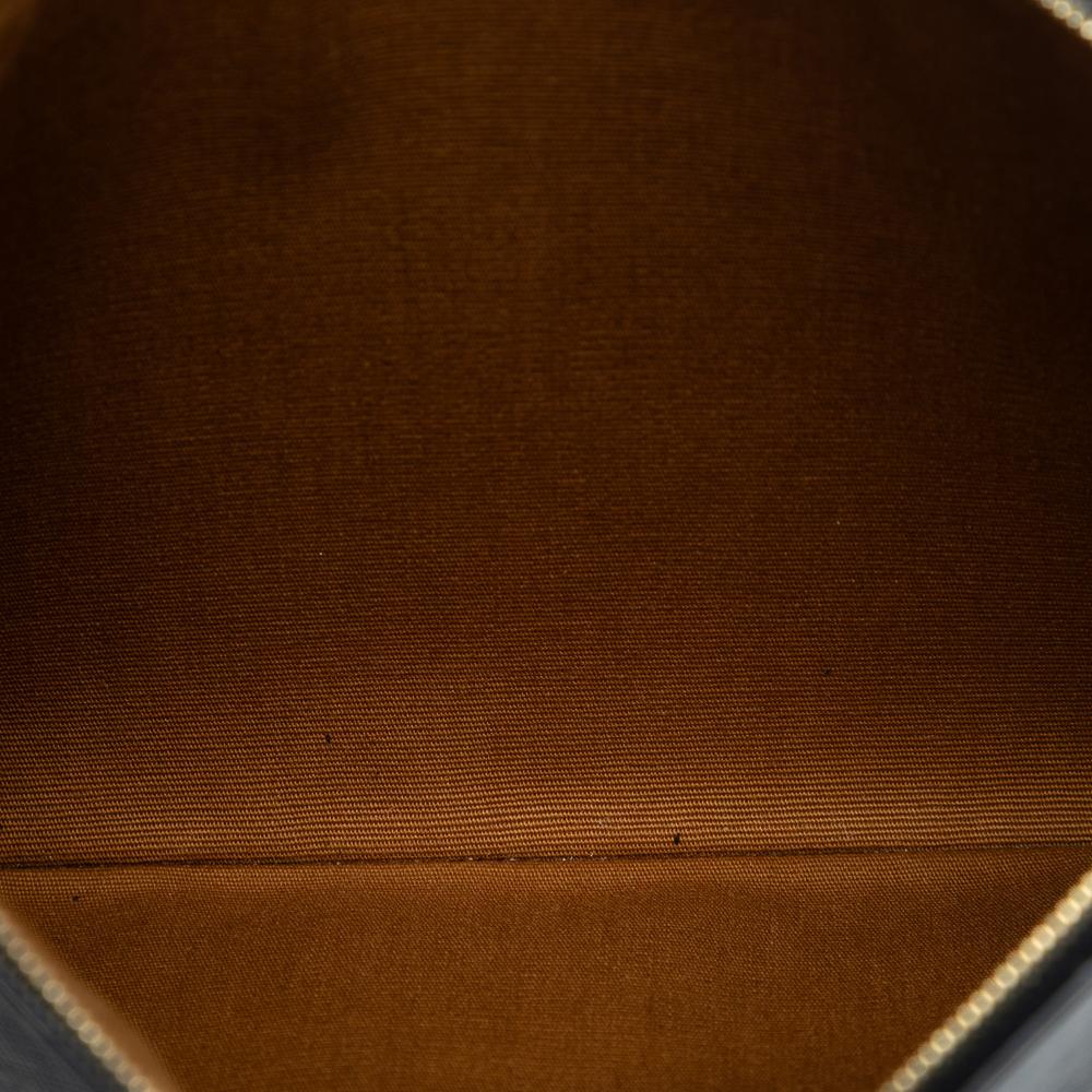 Celine AB Celine Brown Dark Brown Coated Canvas Fabric Small Triomphe Clutch Italy