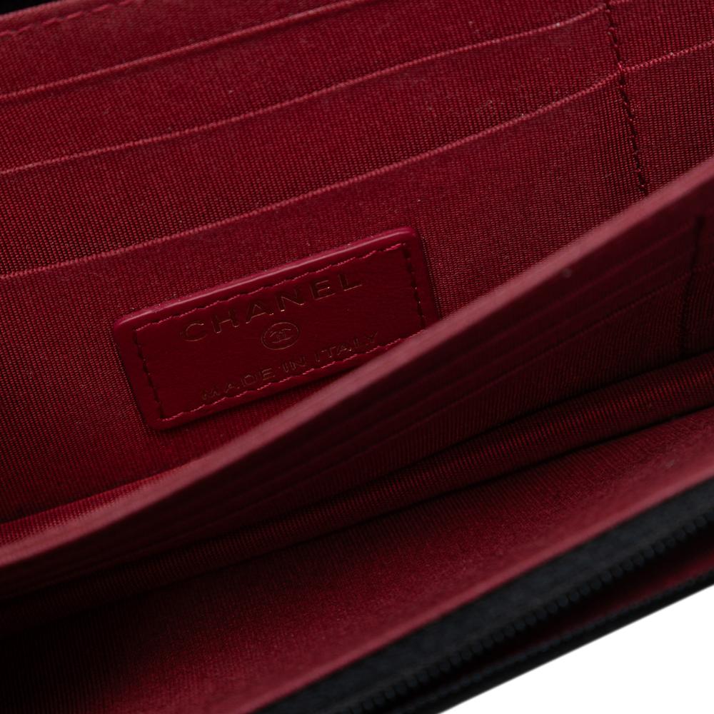 Chanel B Chanel Black Lambskin Leather Leather Lambskin Romance Wallet On Chain Italy