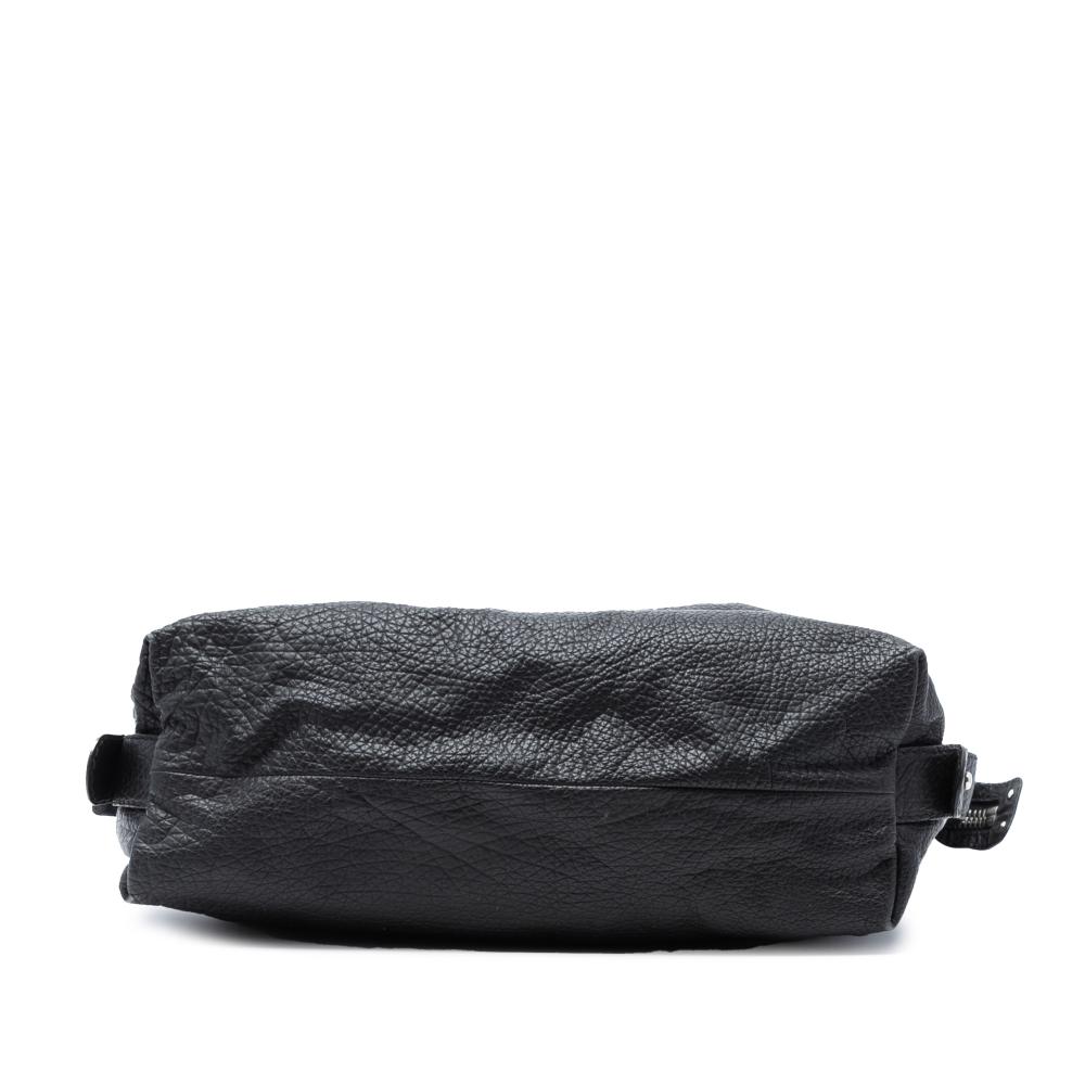 Gucci B Gucci Black Calf Leather Large Bamboo Bar Tote Italy