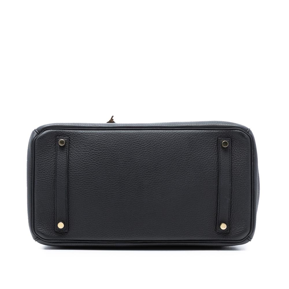 Hermès AB Hermès Blue Navy Calf Leather Togo Birkin Retourne 30 France