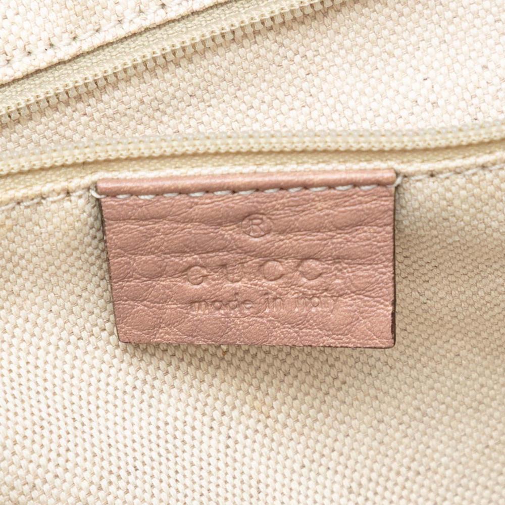 Gucci B Gucci Pink Calf Leather Guccissima Sukey Tote Italy