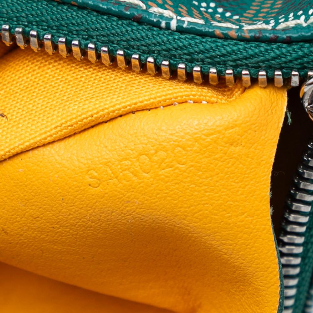 Goyard AB Goyard Green Coated Canvas Fabric Mini Goyardine Senat Pochette France