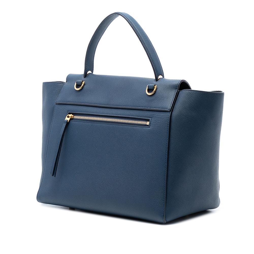 Celine B Celine Blue Calf Leather Mini Grained skin Belt Bag Italy