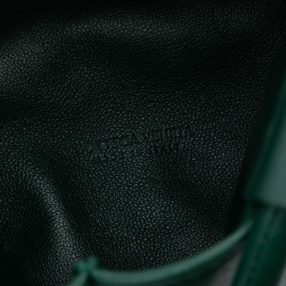 Bottega Veneta Green Mini Lambskin Crystal Embellished Triangle Handbag Italy