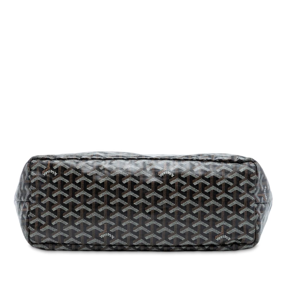 Goyard AB Goyard Black Coated Canvas Fabric Goyardine Saint Louis PM France